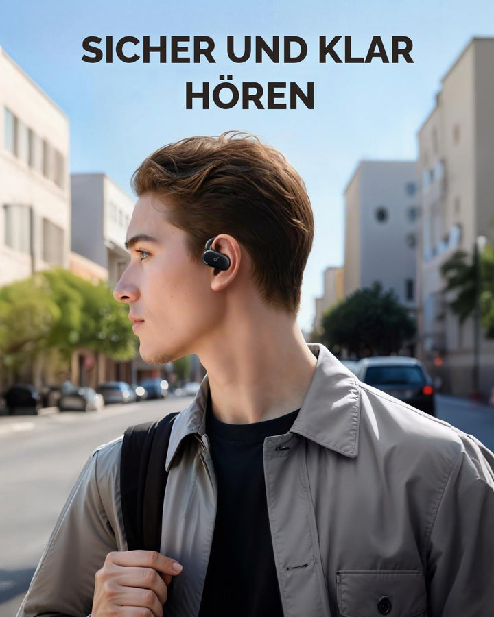 soundcore Anker V20i Open Ear Headphones, Adjustable Ear Hooks, Ultra Comfortable, Snug Fit, Powerfu