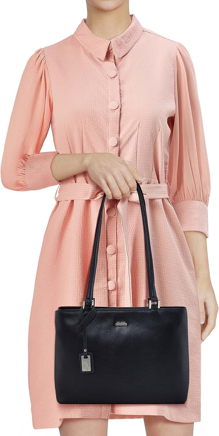 Picard Damen Shopper REALLY aus Echtleder Klein | mit Reissverschluss | Shopper | Alltag Einheitsgrö