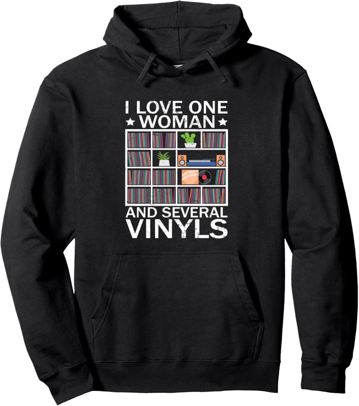 Lustiger Schallplattensammler Pullover Hoodie