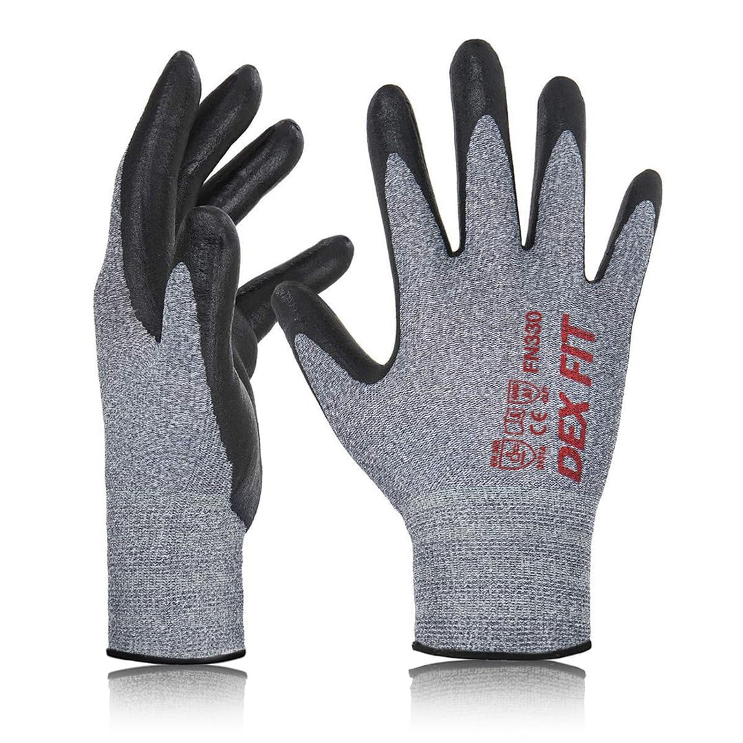 DEX FIT Nitrilschaum Arbeitshandschuhe FN330 – 3D-Komfort, Dehnbare Passform, Fester Griff, Dünn und