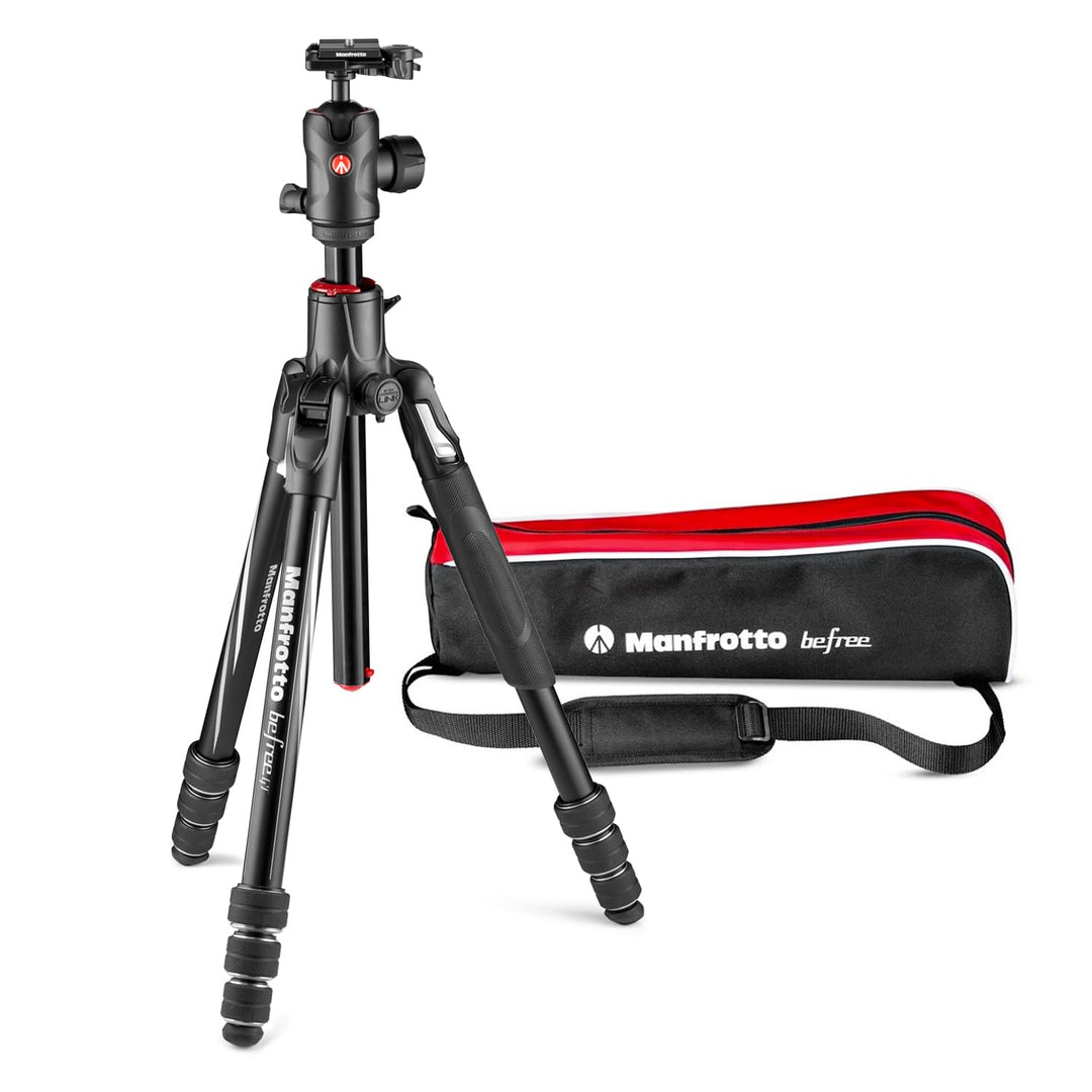 Manfrotto Befree GT XPRO Aluminium Kamerastativ,496 Kugelkopf, Twist Lock-System, 90-Grad, 200PL-PRO