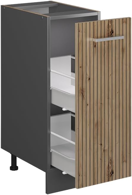 Vicco Apothekerschrank R-Line, Artisan-Eiche, 30 cm ohne Arbeitsplatte, zur freien Kombination inner
