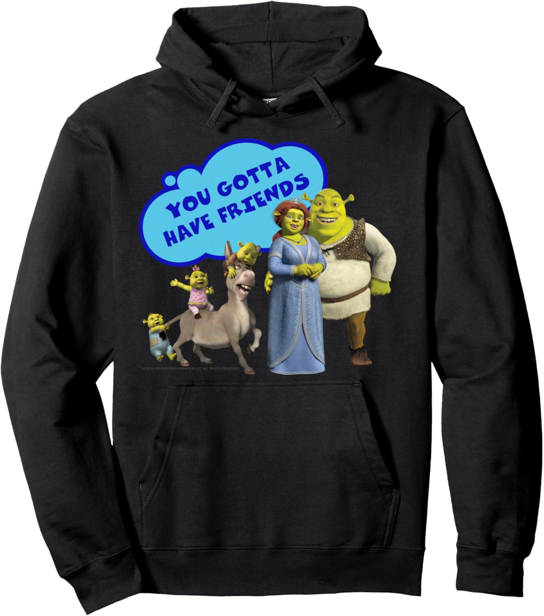 Shrek Donkey You Gotta Have Friends Bubble Text Poster Pullover Hoodie