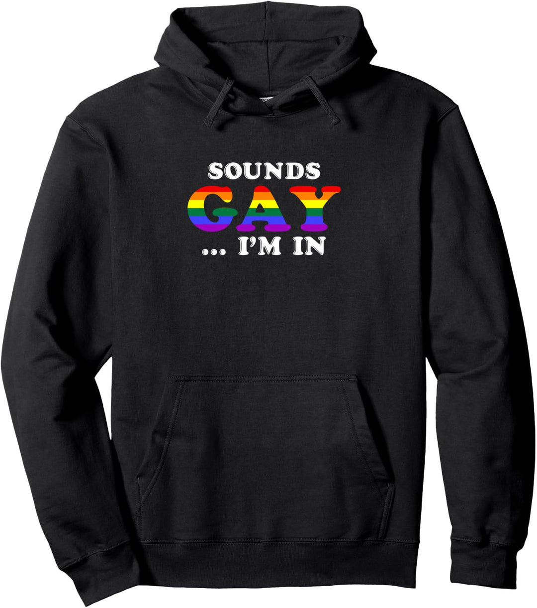 Klingt schwul, in dem ich bin lustige schwule Stolzgeschenke Pullover Hoodie
