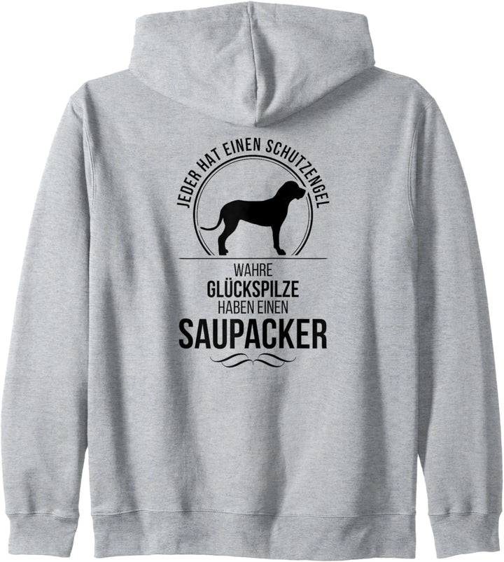 Saupacker Schutzengel Hund Hunde Hundespruch Kapuzenjacke