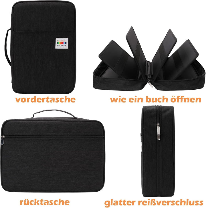 Federmäppchen Super Grosse, Pencil Case Schreibwaren-Stifttasche Federtaschen mit 100 Slots Organize