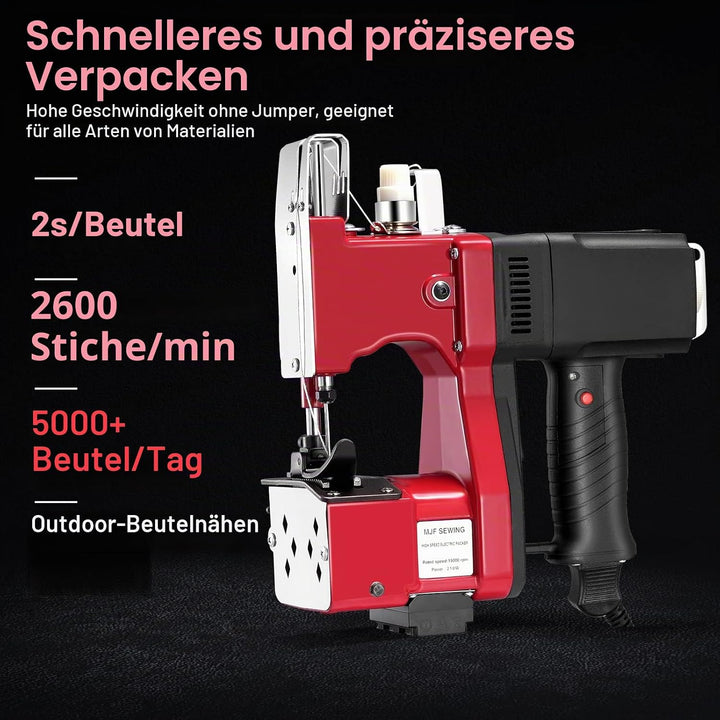 Kotsy sacknähmaschine 220 V Tragbare Nähmaschine für 2 Sekunden/Sack,Sacknähmaschine für Taschen/Sto