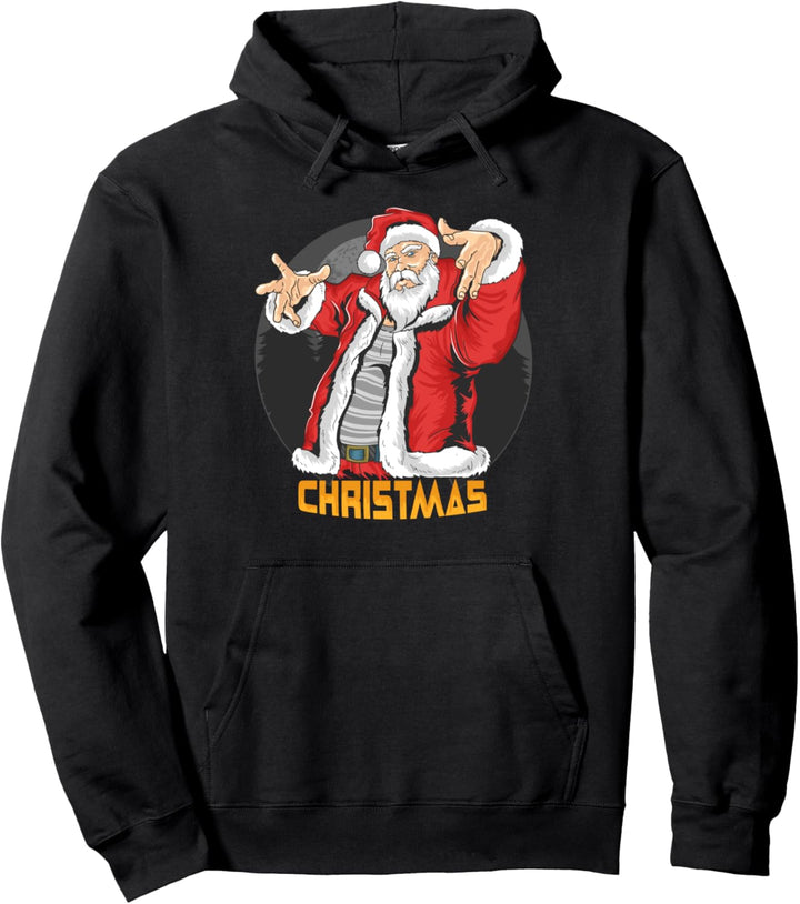 Weihnachtsmann Tanzt Party Damen Herren Pullover Hoodie
