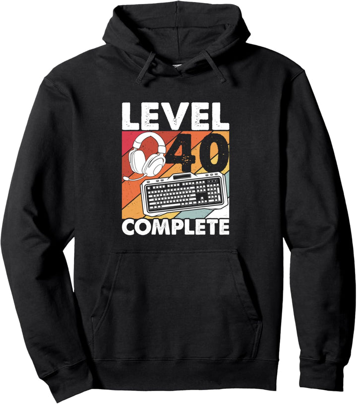 Level 40 Complete Controller Videospiele Zocken Gamer Pullover Hoodie