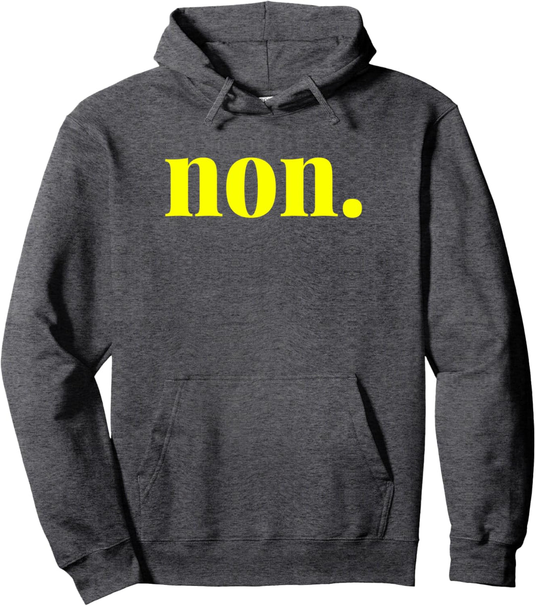Minimalist non French yellow woman gift Pullover Hoodie