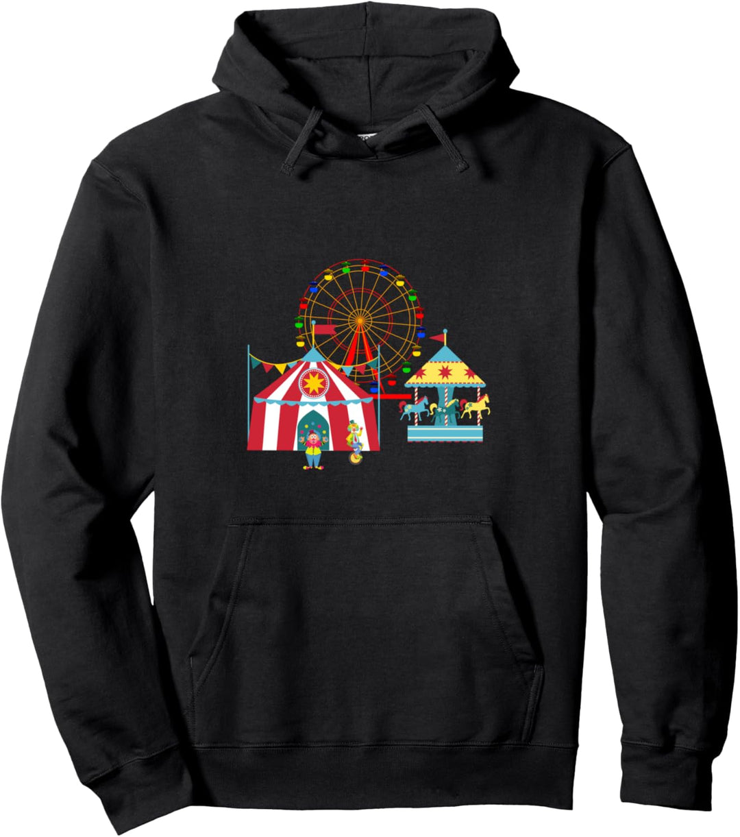 Zirkuskarneval mit Clowns Pullover Hoodie