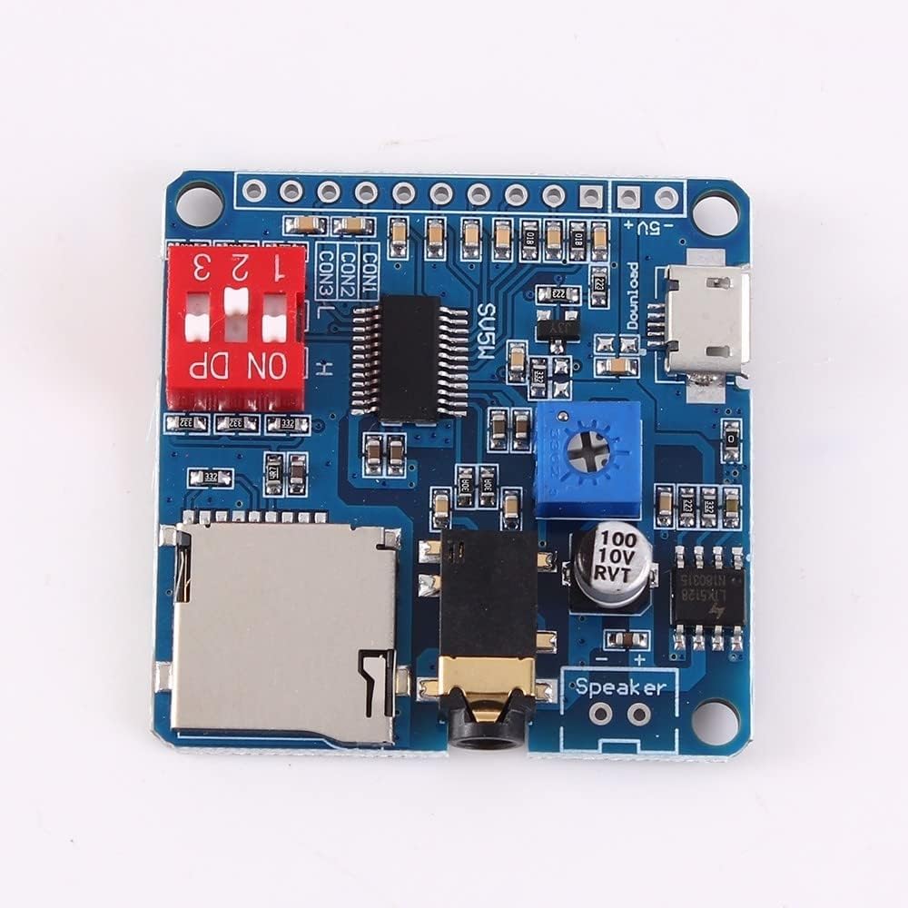 Sprachwiedergabe-Modul, MP3-Player UART I/O Trigger Verstärker Klasse D 5W Serial Port Control Playb
