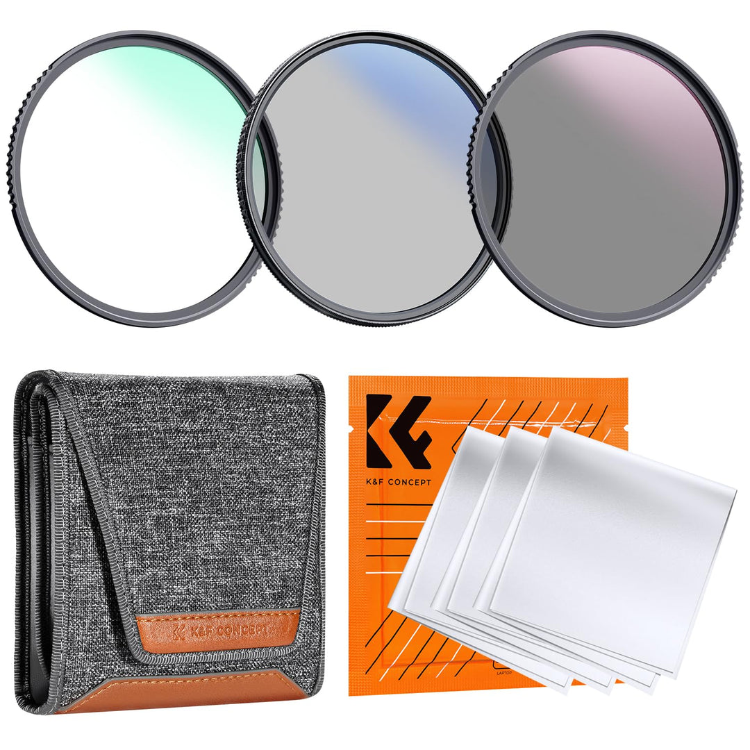 K&amp;F Concept Filter Set K-Serie 46mm Filter Kit MC UV Filter+ Polfilter (CPL)+Neutral Dichte Graufilt