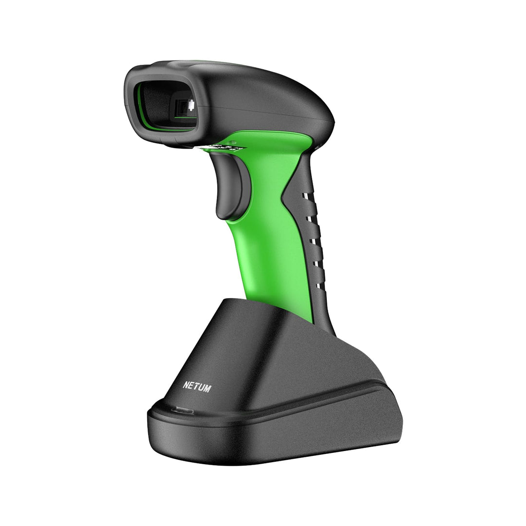 NETUM Industrieller Barcode Scanner 1D 2D Bluetooth mit Ladestation Kabelloser Leser 2600 mAh Akku S