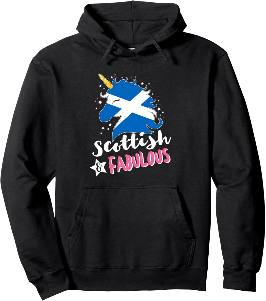 Scottish Unicorn Scotland Flag Pullover Hoodie