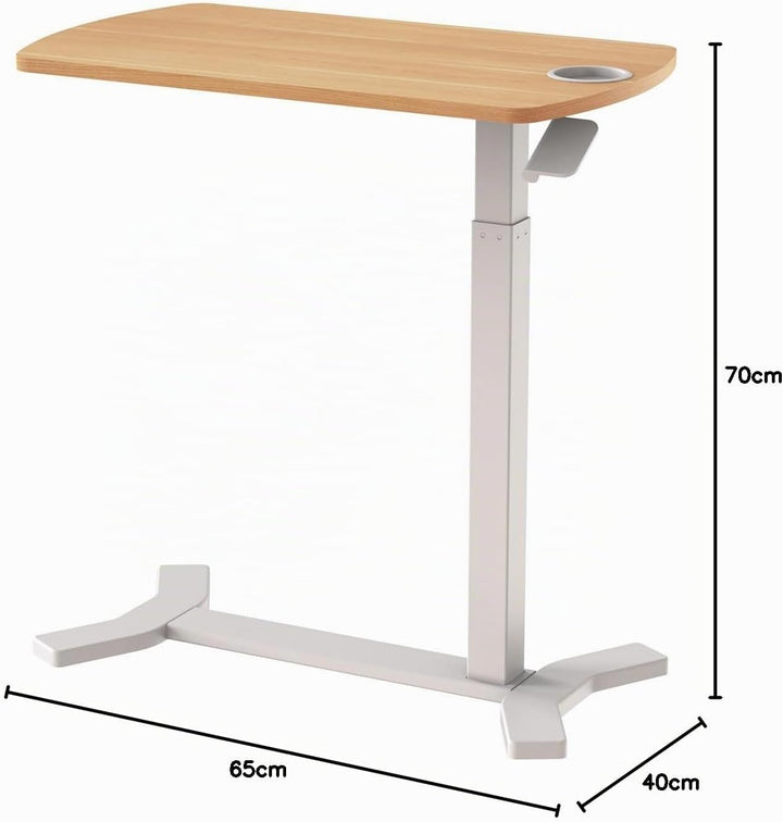ESMART EACM-121WM 70 x 40 cm Ahorn Dekor mit Cupholder - Mobiler stufenlos pneumatisch höhenverstell