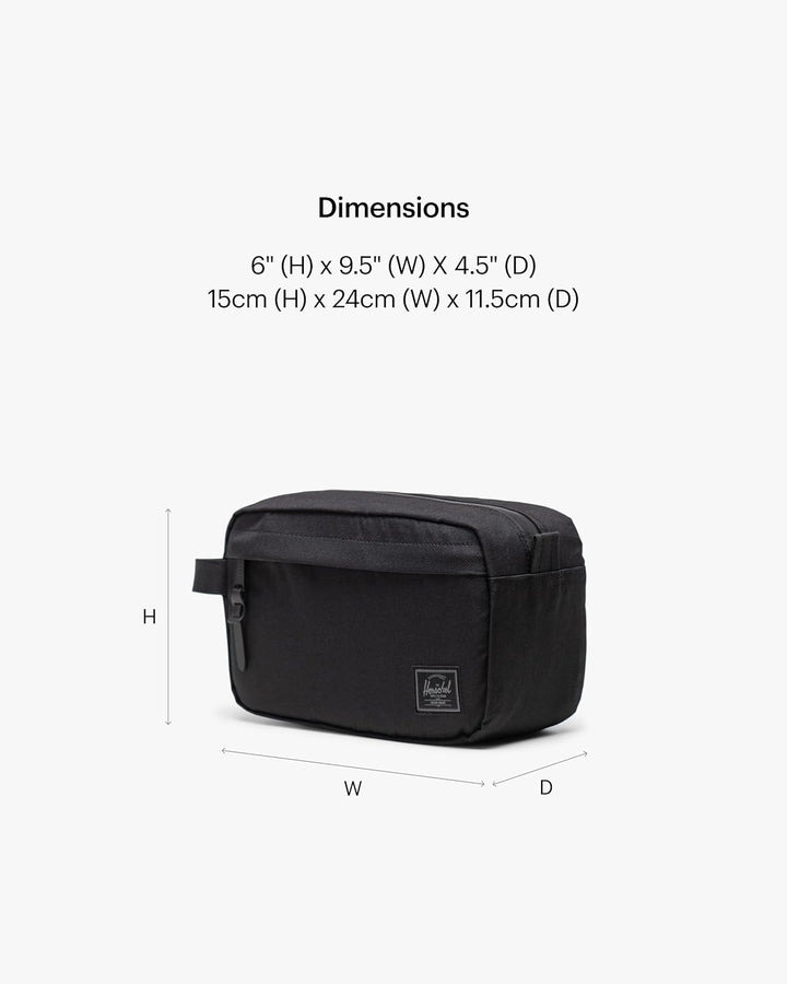 Herschel Supply Co. Chapter Travel Kit, Schwarz, Einheitsgrösse, Kapitel Reise-Set Black Tonal Stand