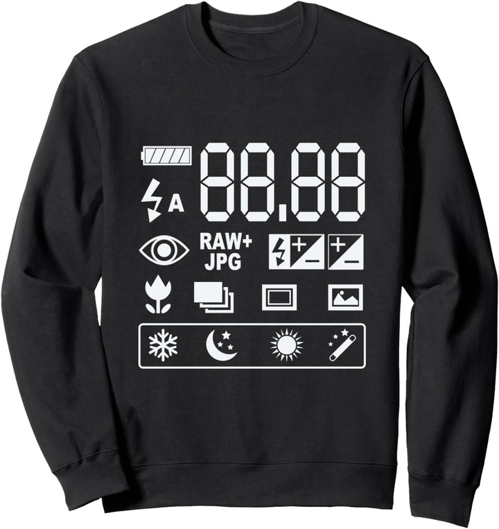Camera Menu Photography Menu Sweatshirt