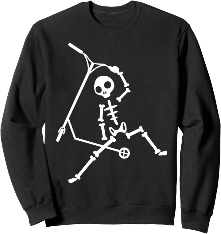 Scooter Roller Stunt Skelett Tretroller Geschenkidee Jungen Sweatshirt