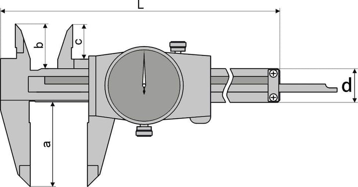 CNC QUALITÄT Uhren-Messschieber 150 mm