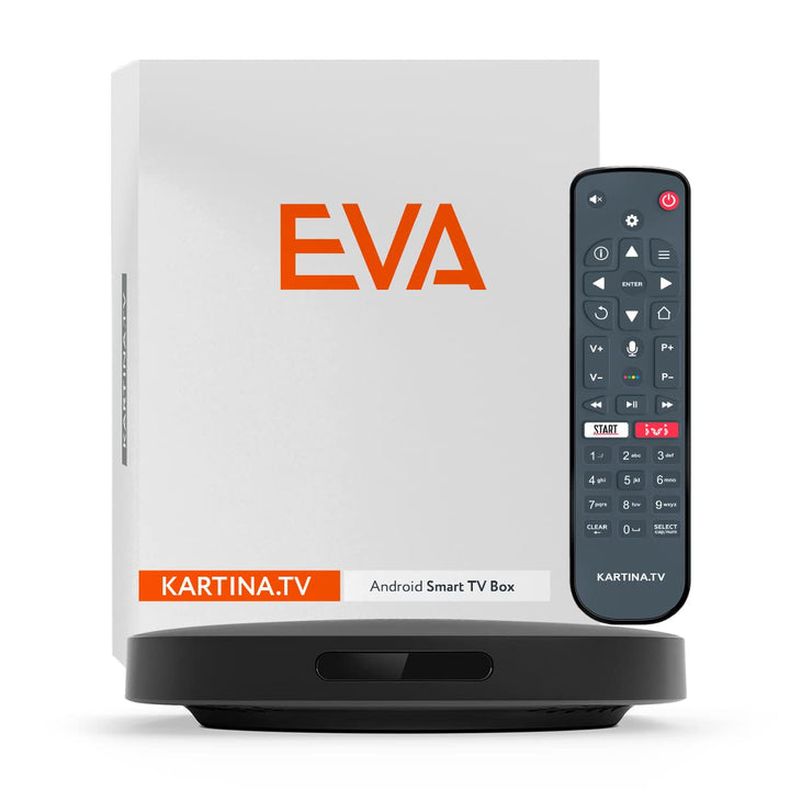 Kartina Eva IPTV Receiver von DuneHD mit Bluetooth-Fernbedienung. 4K, WiFi, USB, Micro SD, Android T