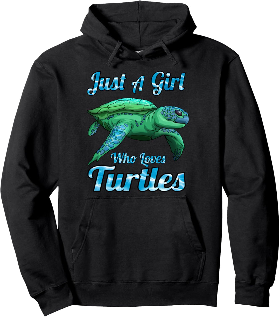 Nur ein Mädchen das Schildkröten Aquarell Sea Turtle Lovers Pullover Hoodie