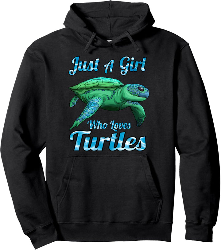 Nur ein Mädchen das Schildkröten Aquarell Sea Turtle Lovers Pullover Hoodie