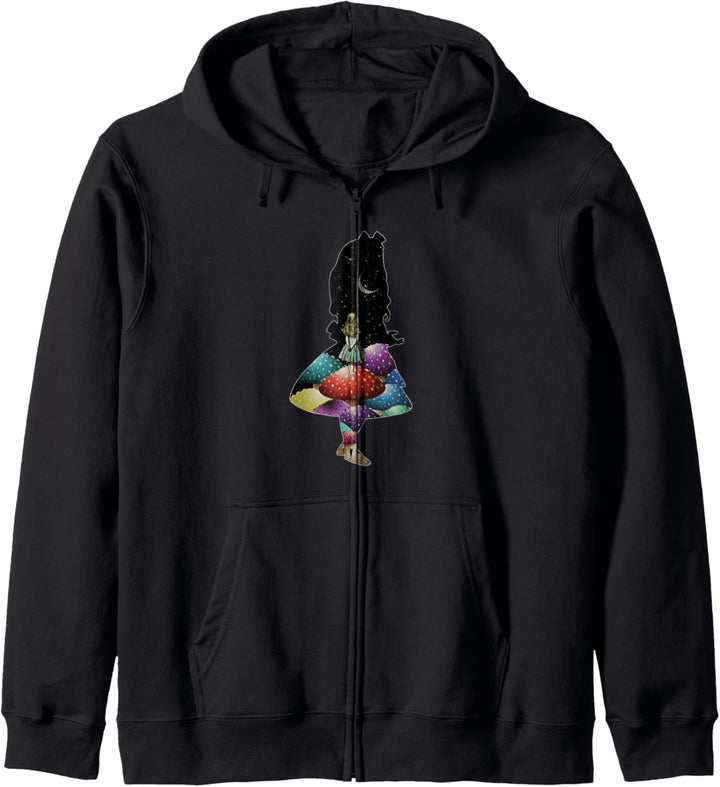 Alice In Wonderland Mushrooms Garden Night Kapuzenjacke