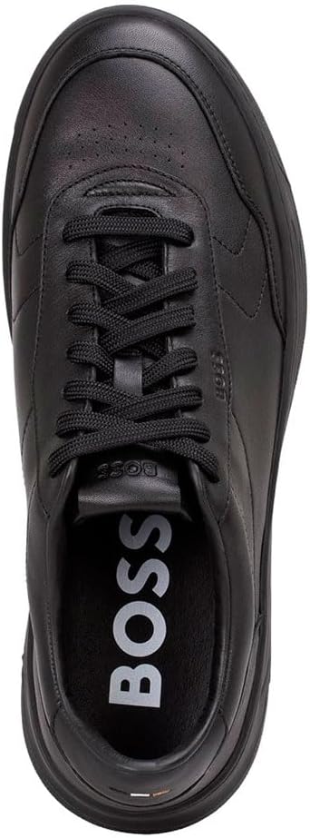 BOSS Herren Baltimore Tenn Sneakers aus Leder mit Gummisohle Grösse 39 EU Black5, 39 EU Black5