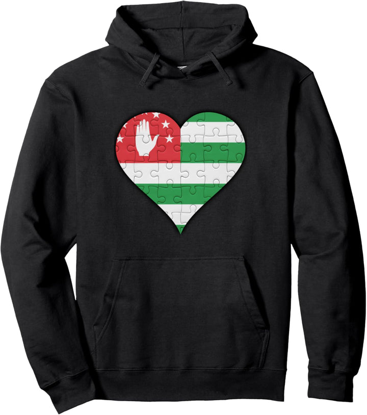Abchasien Abchasische Flagge Herz Pullover Hoodie