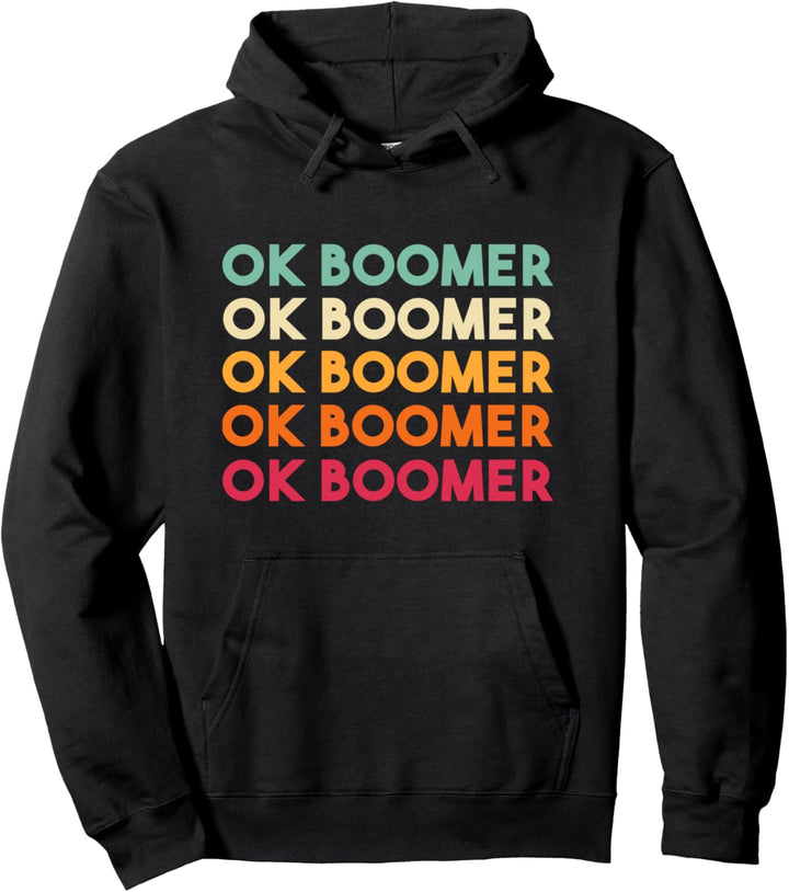 Weinlese Eiche Boomer Pullover Hoodie