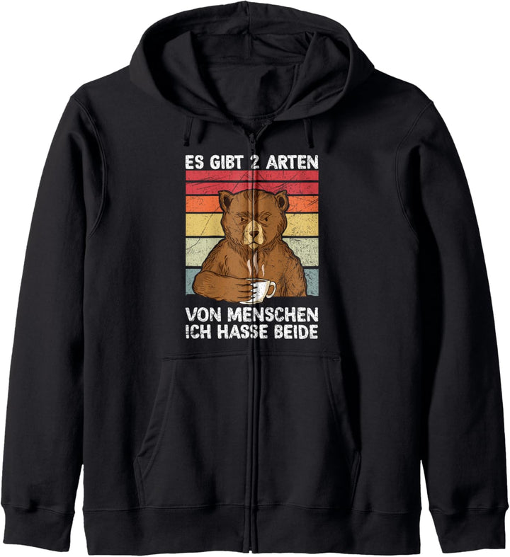 Es Gibt Zwei Arten Von Menschen Ich Hasse Beide Spruch Kapuzenjacke