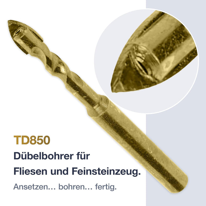 Marcrist TD850 Fliesenbohrer 8mm - Hard Ceramic Bohrer für harte Fliesen, Keramik, Granit und Marmor