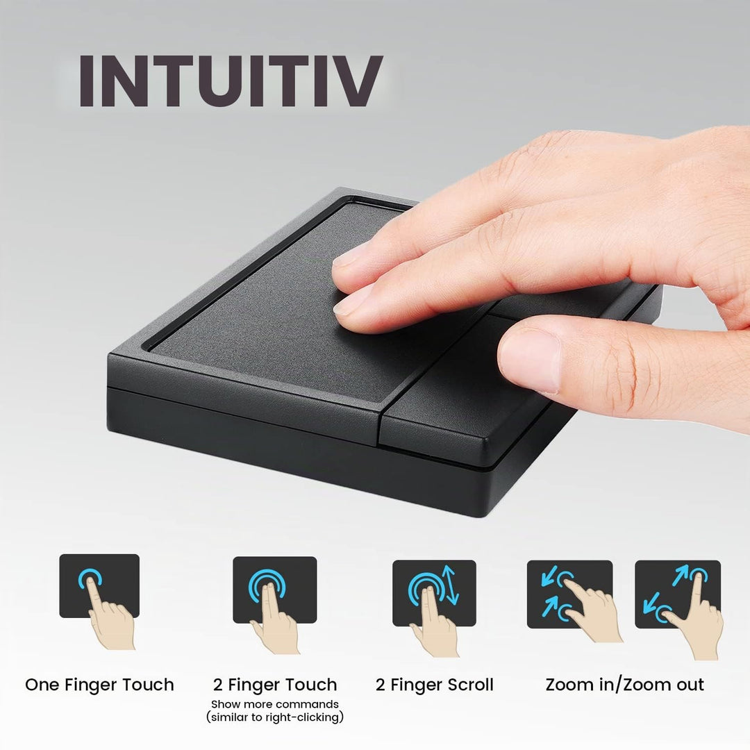 Perixx PERIPAD-704 kabelloses Touchpad, tragbares Trackpad für Desktop- und Laptop-Benutzer, 12 x 9