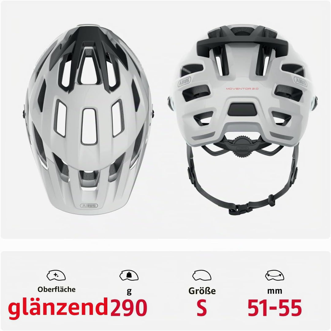 ABUS MTB-Helm Moventor 2.0 - komfortabler Fahrradhelm fürs Gelände - All-Mountain-Helm - für Damen u