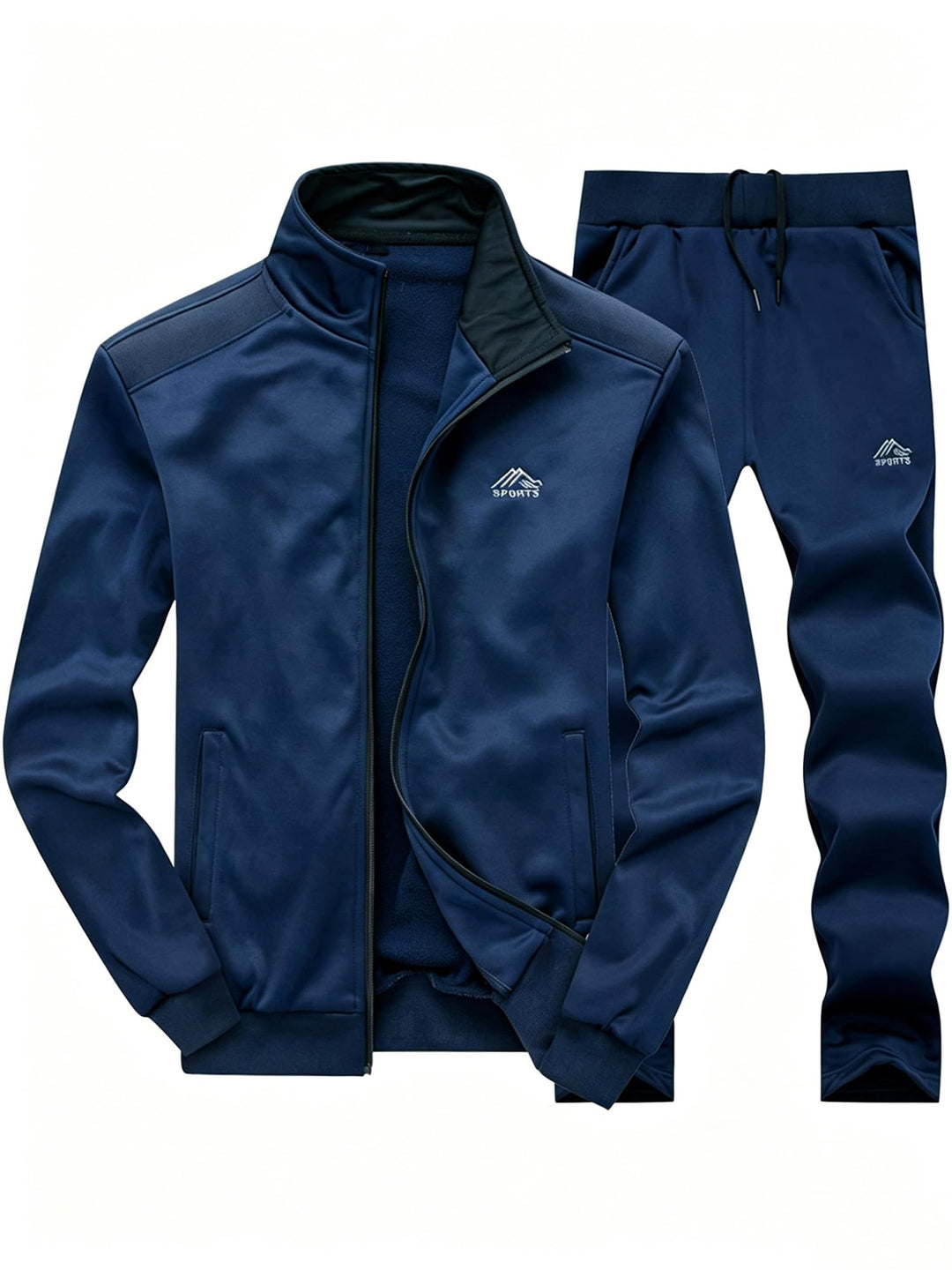 FTCayanz Trainingsanzug Herren Jogginganzug Langarm Reissverschluss Jogging Anzug Sweatshirt für Fre