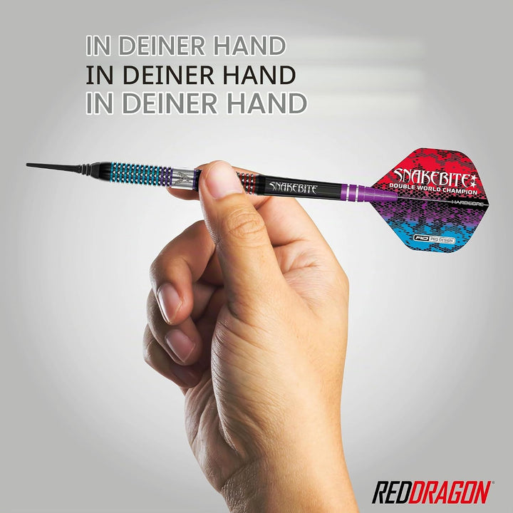 RED DRAGON Peter Snakebite Wright Spirit Edition Premium Tungsten Darts Set mit Flights und Stems 18