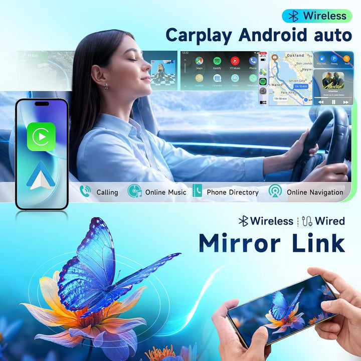 Hodozzy 8 Core 4G+64G Autoradio für Toyota Yaris 2005-2011 Wireless Carplay | Wireless Android Auto,