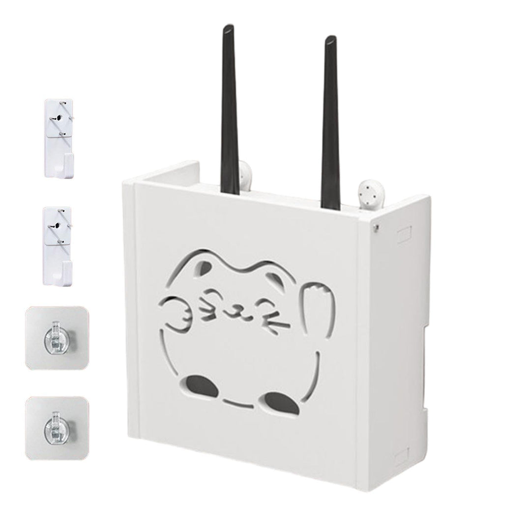 Wall Mounted Router Hider, No Drilling Router Rack, Space Saving WiFi Box, Decorative Router Storage