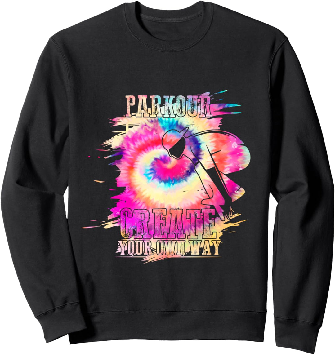 Parkour Urban Gymnast Buntes Regenbogen-Design-Geschenk Sweatshirt