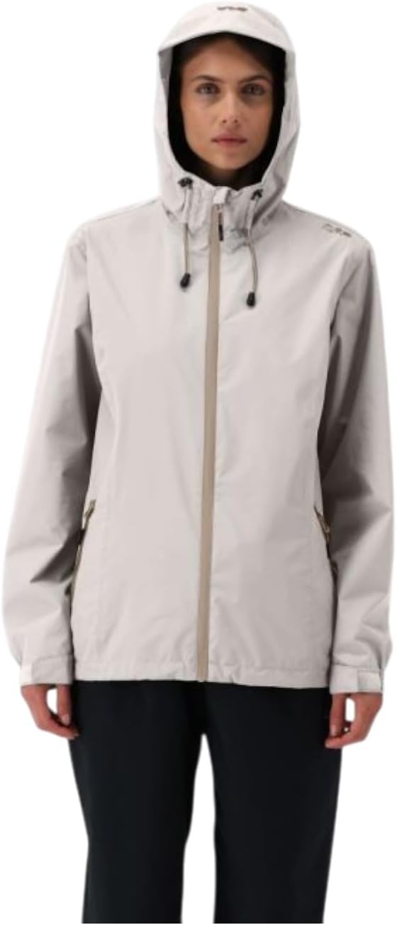 CMP Damen Regenjacke Woman Rain Jacket Fix Hood 36 A238 Vanille, 36 A238 Vanille
