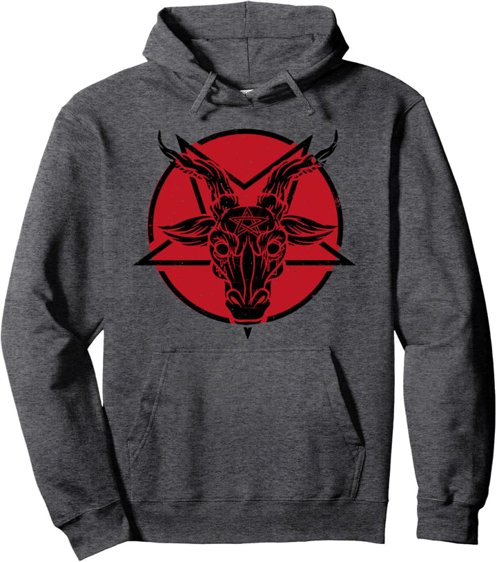 Baphomet Satanic Goat Satan Devil Okkulte Goth-grafik Pullover Hoodie