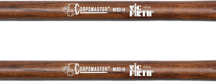 VIC FIRTH Bass Mallets MB2-H Corpsmaster Serie Hard Medium Head, Hard Medium Head