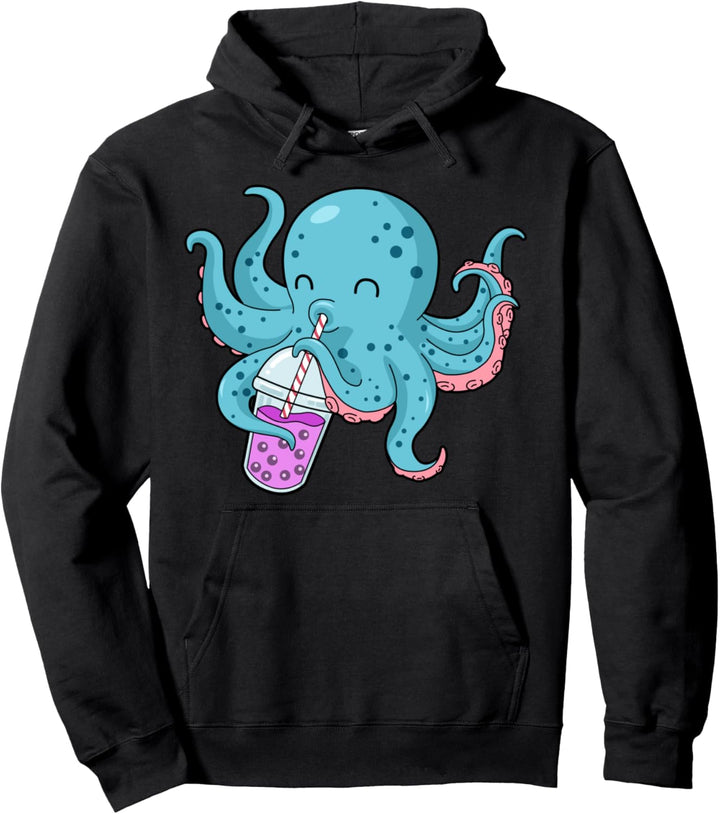 Bubble Tea Hoodie Oktopus Geschenk Bubble Tee Boba Tea Pullover Hoodie