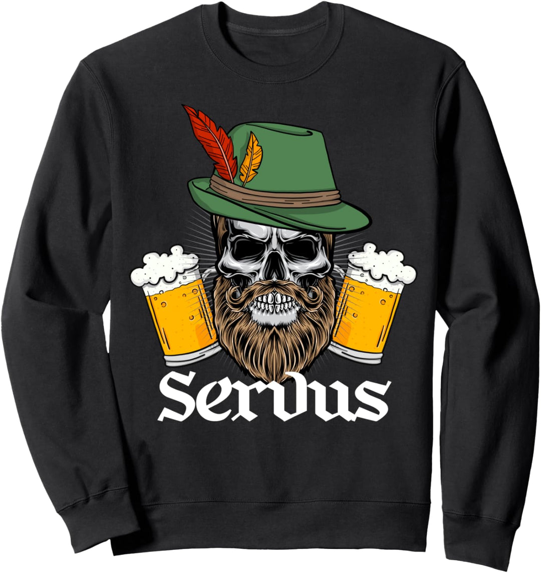 Servus Bayern Tirol Oktoberfest Sprüche Herren Grantler Sweatshirt