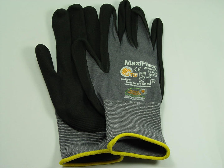 MAXIFLEX ULTIMATE Nylon-Strickarbeitshandschuhe 12 PAAR, 10