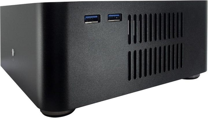 Inter-Tech ITX PC Gehäuse A80 mit 60 W Netzteil, schwarz