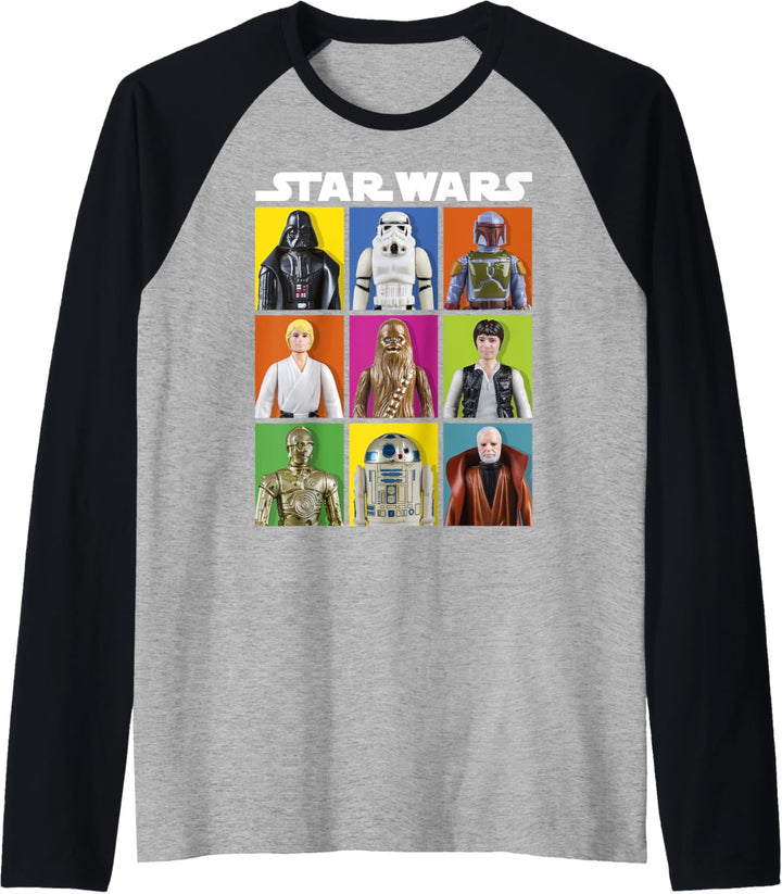 Star Wars Group Shot Toy Box Panels Raglan