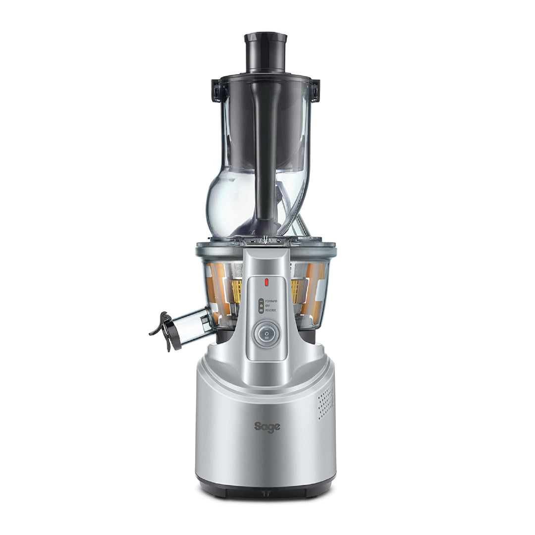 Sage Appliances Big Squeeze Saftpresse, gebürsteter Edelstahl, SJS700SIL Slow Juicer mit 1,2l Saftkr