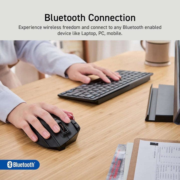 ELECOM Kabelgebundene / drahtlose / Bluetooth-Trackball-Maus, 8-Tasten-Funktion mit reibungsloser Tr